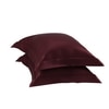 Stoa Paris Satin Pillow Covers,  Premium Plain Pillow Cover Set of 2, 68L x 45W cms - Velvet Wine