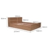 Vienta Engineered Wood Queen  Size Bed With Box Storage (Brentwood Oak Brown Finish)