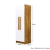 Hexa Red Wooden 2 Door Wardrobe with 4 Shelves in Giant Wood and Frosty White Colour