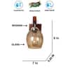 Devansh Solid Wood Electric Wall Light in Brown Colour with Lavender Shade Count of 1 Light