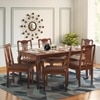 Samuel Solid Wood 6 Seater Dining Set In Urban Teak Finish