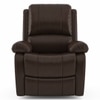 Lebowski Leatherette One Seater Manual Recliner in Espresso Colour