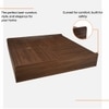Mavanta Wood King Bed With Box Storage Base Platform Columbian Walnut Brown