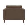 Bruch Boucle Fabric Arm Chair in Brown Colour