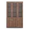 Hubert 6 Door Kitchen Display Cabinet in Classic Walnut Finish