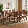 Arlo Teak Wood 8 Seater Size Dining Table Finish - Teak with Tessa Dining Chairs Set
