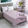 Lavender And White  Floral Cotton 400 Tcflat  Single Bed Size Bedsheet With 2 Pillow Covers