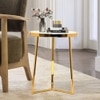 Metalsmith Marble Side Table in Gold Finish