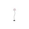 Calvin Multicolour Fabric Floor Lamp with Black Iron Base