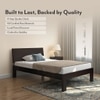 Boston Solid Wood Compact Queen Size Bed In Mahogany Finish