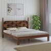 Rustic Solid Wood King Size Bed Non Storage Storage In Provincial Teak Finish