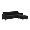 Deeplac Sectional Fabric Sofa - Black
