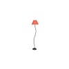 Everly Orange Fabric Floor Lamp with Black Iron Base