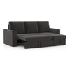 Kowloon Sectional Pull Out Sofa Cum Bed with Storage in Urban Grey Colour