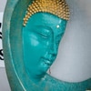 Buddha Face Shower Gold Wine Fiber Glass Indoor Fountain