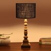 Devansh Black  Jute   Table Lamp With  Wood Natural Base (7X7X21.25 Inches)-17