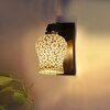 Devansh Solid Wood Electric Wall Light in Brown Colour with Multi Shade Count of 1 Light