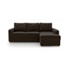 Apollo Sofa (Colour : Chocolate, Cushion : Hard, Seating Capacity : Right Aligned 2 Seater + Right Aligned Chaise + Ottoman)
