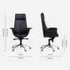 Flow Leatherette High Back Office Chair In Black Colour