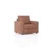 Apollo 1 Seater  Fabric Sofa In Mocha Mousse Velvet Colour
