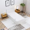 Hexa Engineered Wood Modern Single Bed With Headboard With Storage In Frosty White