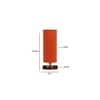 Sheena Orange cotton table lamp with brown wood base