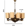 Devansh Gold Antique Wall Mounted Lamp With Off-White Cotton Shade