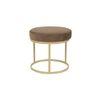 Benton Nesting Clear Glass Coffee Table Set With 4 Stools In Gold Finish