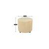 Lisbon Solid Wood Ottoman Pouffee in Ivory Sparkle Velvet