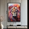 The Castle Decor Abstract Lion Wall Art Framed Painting 20x30 Inch
