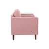 Bruch Boucle Fabric Arm Chair in Pink Colour