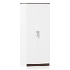Riley Engineered Wood 2 Door Wardrobe in White Finish