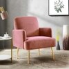 Esme Solid Wood Accent Chair in Pink Colour