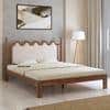 Tavora Solid Wood Queen Size Non Storage Storage Bed In Provincial Teak Finish