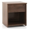 Zoey Engineered Wood Bedside Table in Classic Walnut Finish