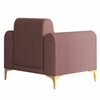 Veniza Velvet 1 Seater Sofa In Peech Colour