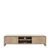 Myr Solid Wood TV Unit with 2 Door In White Wash Finish