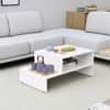 Hexa Engineered Wood Modern Center Table For Living Room In Frosty White