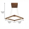 Atrium Brown Solid Wood Single Hanging Light