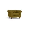 Winchester Premium 1 Seater Fabric Sofa in Olive Green Colour