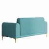 Veniza Velvet 2 Seater Sofa In Aqua Blue Colour