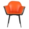 Adiko Leatherette Lounge Chair in Orange Colour