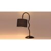 Black cotton Zig Zag Curvy table lamp with Iron Base (SP24)