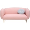 Scandinavian Skoda Two Seater Sofa Natural Wood Finish