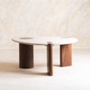 Sculpt Solid Wood Coffee Table in Brown Colour