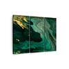 Truss Green Gold Toned Pieces Abstract Canvas Wall Canvas Wall Prints Set of 3 Multicolor Matte