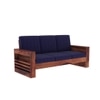 Maruti 3+2+1 Seater Wooden Sofa (BLUE Colour, Teak Finish)
