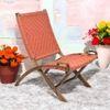Natwest Sheesham Wood Relaxing Maachi Chair in Orange Canning