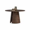 Scandinavian Okara Round Dining Table Walnut Finish