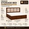 Eshaan Solid Wood Comfort King Bed Box Storage Provincial Teak Finish Mattress 72 x 78 Inches